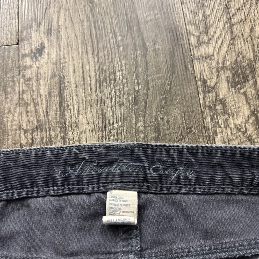 Vintage Y2K American Eagle Corduroy Mini Skirt Distressed